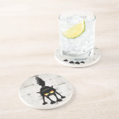 面白い怖い黒猫の漫画 コースター (側面)