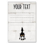 面白い怖い黒猫の漫画 テーブルナンバー (裏面)