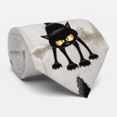 面白い怖い黒猫の漫画 ネクタイ (ロール)