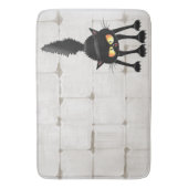 面白い怖い黒猫の漫画 バスマット (正面縦)