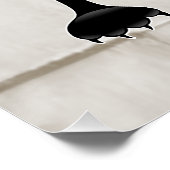 面白い怖い黒猫の漫画 ポスター (コーナー)