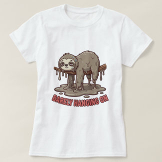 面白い怠けナマケモノのキャラクターTシャツ Tシャツ