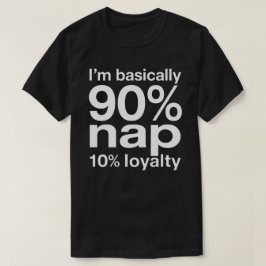 面白い怠け犬のユーモア+サークスティックデザイン Tシャツ