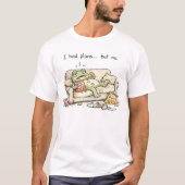 面白い怠け者のカエル - 予定あったけどやめた - ゲーマーカエル Tシャツ (正面)