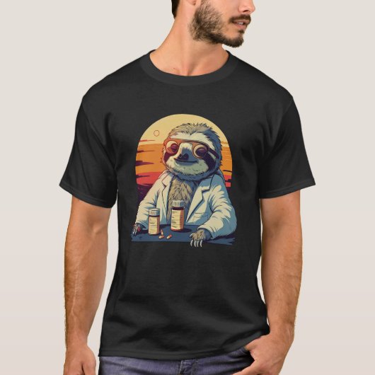 面白い怠け者スローロジスト Tシャツ (正面)