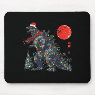 面白い怪獣サンタクリスマスモンスターXmasライト マウスパッド