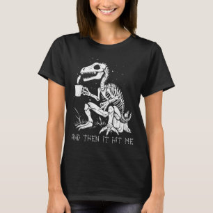 面白い恐竜の骨格のコスチューム ゴス メンズ レディース ハーフ Tシャツ