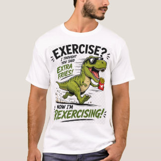 面白い恐竜Tシャツデザイン Tシャツ