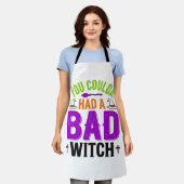 面白い悪い魔女のハロウィーン引用ベクター デザイン_1 エプロン (着用した状態)
