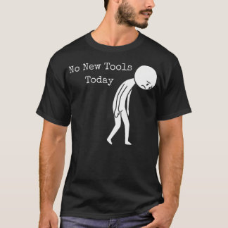 面白い悲しい釣り竿 今日はノーゲット 新しい道具なし Tシャツ