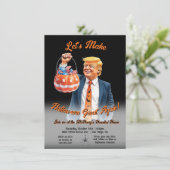 面白い愛国トランプのハロウィンパーティー 招待状 (スタンド正面)