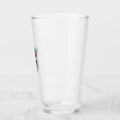 面白い愛国的な雄鶏 花火 ビール Tシャツ デザイン タンブラーグラス (左)