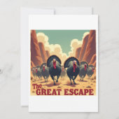 面白い感謝祭のカード - "七面鳥の防御" シーズンカード (裏面)