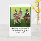 面白い感謝祭のユーモアグリーティングカード カード (黄色い花)