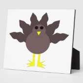 面白い感謝祭の七面鳥のプレート フォトプラーク (側面)