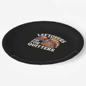 面白い感謝祭の七面鳥デザイン - “残ったものは敗者のため” ペーパープレート (アングル)