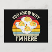 面白い感謝祭の悪魔の卵 あなたが私をここに呼んだ理由がわかるでしょ シーズンポストカード (正面)