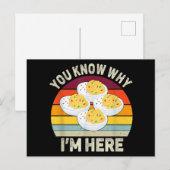 面白い感謝祭の悪魔の卵 あなたは私がここにいる理由がわかるでしょ シーズンポストカード (正面/裏面)