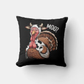 面白い感謝祭の牛の鳴き声をするトルコ クッション (正面)