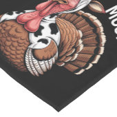 面白い感謝祭の牛の鳴き声をするトルコ ショートテーブルランナー (コーナー)