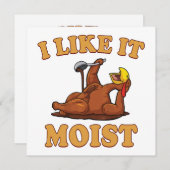 面白い感謝祭の食べ物家族グループセット 気に入った 招待状 (正面/裏面)