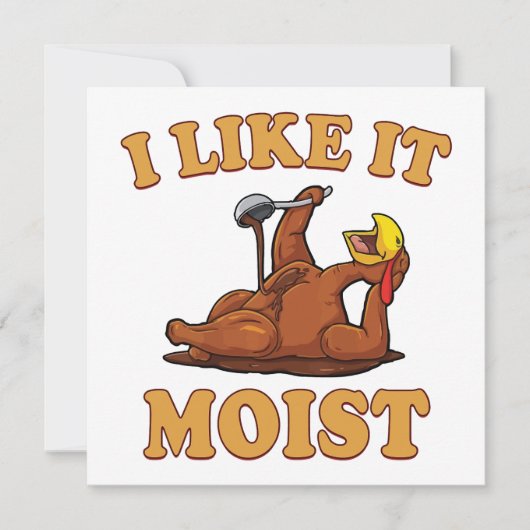 面白い感謝祭の食べ物家族グループセット 気に入った 招待状 (正面)