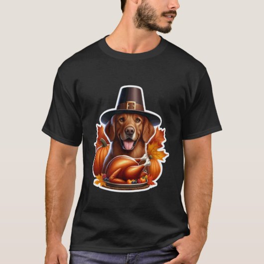 面白い感謝祭チェサピークベイリトリバー犬の飼い主 Tシャツ (正面)