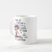 面白い態度の鳥のグラフィックTシャツ コーヒーマグカップ (正面左)