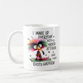 面白い態度の鳥のグラフィックTシャツ コーヒーマグカップ