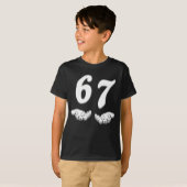 面白い手のジェスチャー 67 ミーム Gen Alpha 6 7  Tシャツ (正面フル)