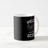 面白い手話の学校歓迎サイン コーヒーマグカップ (正面右)