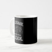 面白い手話の学校歓迎サイン コーヒーマグカップ (正面左)