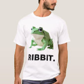 面白い折り紙のカエル RIBBIT Tシャツ (正面)