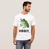 面白い折り紙のカエル RIBBIT Tシャツ (正面フル)