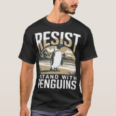面白い抵抗ペンギン活動家 Tシャツ (正面)