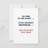 面白い招待状が欲しい 招待状 (裏面)