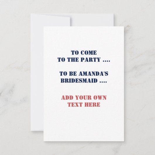 面白い招待状が欲しい 招待状 (裏面)