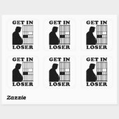 面白い招待状 敗者トランプの刑務所行き フラットカード スクエアシール (シート)