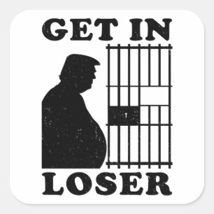 面白い招待状 敗者トランプの刑務所行き フラットカード スクエアシール