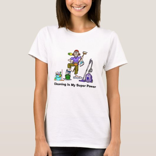 面白い掃除婦Tシャツ Tシャツ (正面)