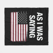 面白い政治トランプ2024 フリースブランケット (正面(横))