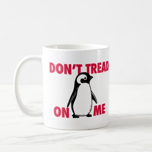 面白い政治ミーム ペンギン関税 コーヒーマグカップ (左)
