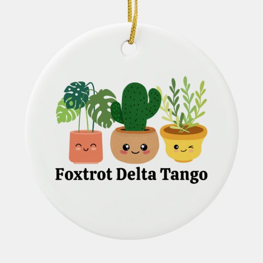 面白い政治的な植物 トランプ大統領を風刺したガーデン雑貨 セラミックオーナメント (正面)