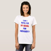 面白い政治風刺 ハムスター大統領 投票 T Tシャツ (正面フル)