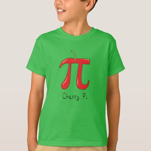 面白い数学のチェリーパイシンボル Tシャツ (正面)