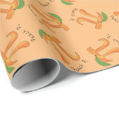 面白い数学のピンクの桃のπ記号 ラッピングペーパー (ロールコーナー)