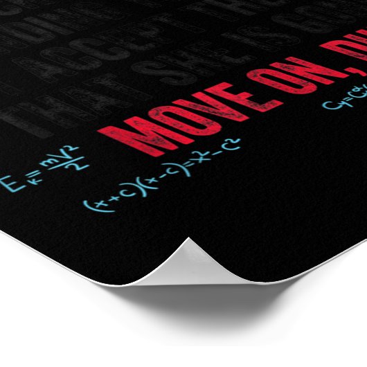 面白い数学の名言 数学よ、もう行ってくれ いい加減にしろ、男子 女子 ポスター (角)