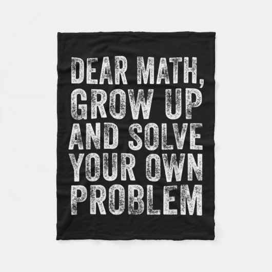 面白い数学の引用 Dear Math Teacher 生徒 メモ ヴィンテージ フリースブランケット (正面)
