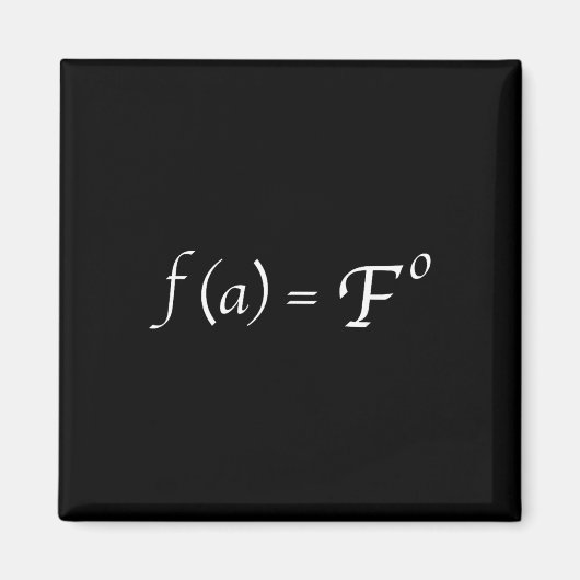 面白い数学の方程式 ノベルティー 数学教師 マグネット (正面)