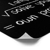 面白い数学の格言「親愛なる数学へ」 ポスター (角)